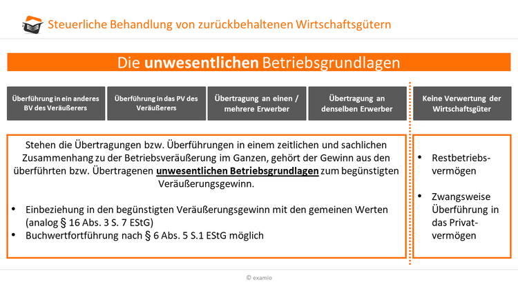 Unwesentlichen Betriebsgrundlagen